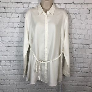 Isabella Oliver maternity shirt off white size 4